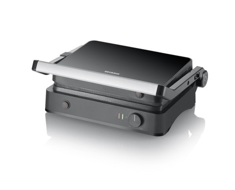 SEVERIN GRILL KONTAKTOWY, POWŁOKA CERAMICZNA, TEMP. MAKS. 230°C, WYJMOWANE PŁYTY GRILLOWE, KABEL 80 CM, MOC 800W KG 2398
