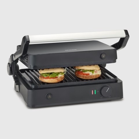 SEVERIN GRILL KONTAKTOWY, POWŁOKA CERAMICZNA, TEMP. MAKS. 230°C, WYJMOWANE PŁYTY GRILLOWE, KABEL 80 CM, MOC 800W KG 2398