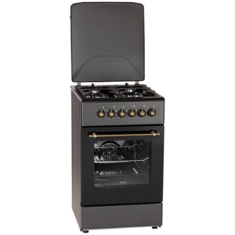 Kuchnia gazowo-elektryczna Retro Designe MPM-56-KRM-13 czarna
