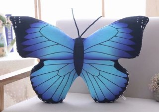 Maskotka Pluszowy Motyl Niebieski Poduszka 50 x 40 cm