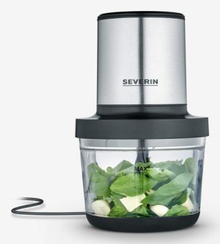 SEVERIN ROZDRABNIACZ INOX/SZKŁO, SZKLANY POJEMNIK O POJ. 1L, WOLNY OD BPA, DO MYCIA W ZMYWARCE, 2 POZIOMY MOCY, 400W KM3867