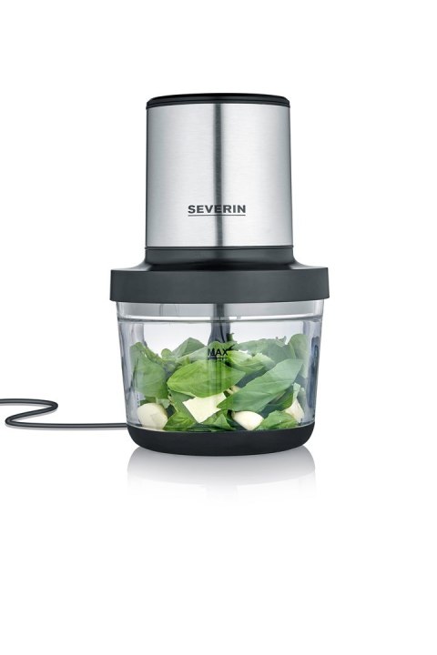 SEVERIN ROZDRABNIACZ INOX/SZKŁO, SZKLANY POJEMNIK O POJ. 1L, WOLNY OD BPA, DO MYCIA W ZMYWARCE, 2 POZIOMY MOCY, 400W KM3867