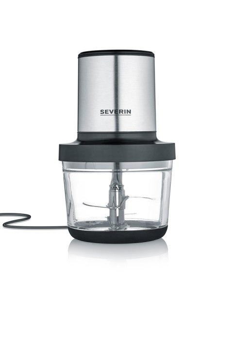 SEVERIN ROZDRABNIACZ INOX/SZKŁO, SZKLANY POJEMNIK O POJ. 1L, WOLNY OD BPA, DO MYCIA W ZMYWARCE, 2 POZIOMY MOCY, 400W KM3867