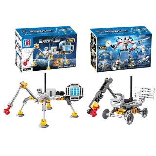 Klocki Konstrukcyjne Zestaw Kosmiczny Rakiety Anteny Roboty 2w1 44-54 el.