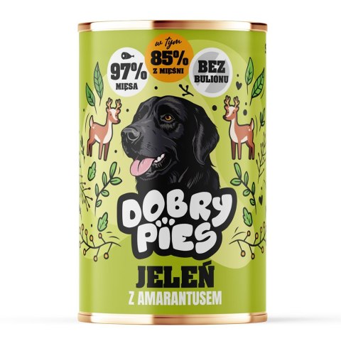 DOBRY PIES Jeleń z amarantusem mokra karma dla psa 400g
