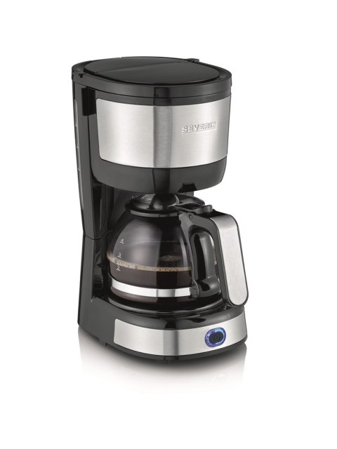 SEVERIN EKSPRES PRZELEWOWY DO KAWY INOX, POJ. DZBANKA 0,4 L, POJ. ZBIORNIKA 0,6 L, FILTR 1X2, PŁYTA GRZEWCZA, MOC 750W KA4808