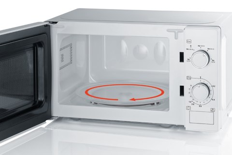 SEVERIN KUCHENKA MIKROFALOWA BIAŁA, POJ. 20 L, STEROWANIE MECHANICZNE, WNĘTRZE LAKIEROWANE, 5 POZIOMÓW MOCY, MOC 700 W MW7770