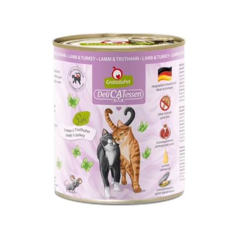 GranataPet DeliCatessen łosoś i indyk karma mokra dla kota 800g
