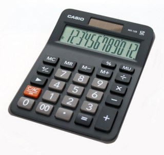 Casio Kalkulator biurowy Mx-12B, 12-cyfrowy,106,5x147mm, czarny