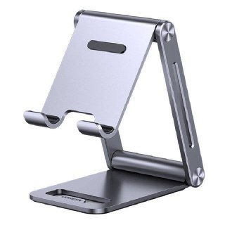 Ugreen Aluminiowa regulowana podstawka na telefon/tablet (szary)