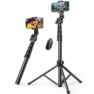 Ugreen selfie stick ze stojakiem i pilotem LP680 1.8m (czarny)