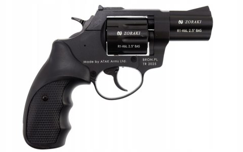 Rewolwer hukowy alarmowo sygnałowy ZORAKI R1-K6L BAS lufa 2,5" kal. .22 Long Blank czarny (R1256BMP-BAS)