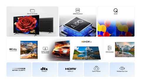 Telewizor TCL 43P79K QLED 43'' 4K Ultra HD Google TV Dolby Vision DVB-T2 Metaliczny