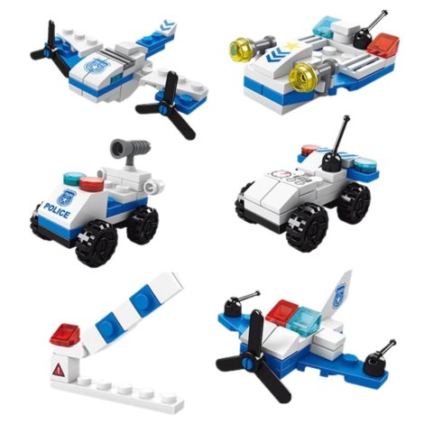 Zestaw Klocki Konstrukcyjne Helikopter Pojazdy 6w1 137 el.