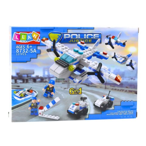 Zestaw Klocki Konstrukcyjne Helikopter Pojazdy 6w1 137 el.