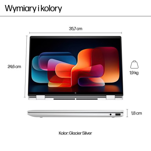 HP Envy 16-AC0013D Ultra 5 125U 16" WUXGA Touch 16GB SSD512 BLKB x360 Win11 Glacier Silver (REPACK) 2Y
