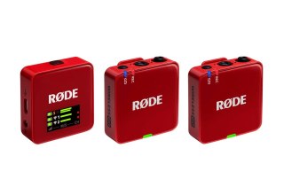 RODE Wireless GO III (czerwony) - System mikrofonów bezprzewodowych