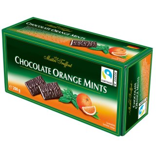 MaitreTruffout Talarki Czekoladowe z Kremem Pomarańczowo-Miętowym 200 g