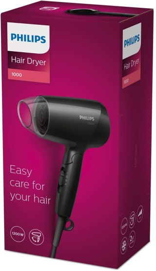 Suszarka do włosów Philips EssentialCare BHC010/10 (1200W; kolor czarny)