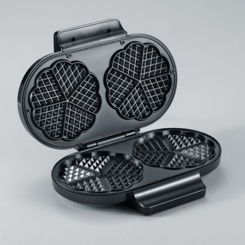 SEVERIN WAFLOWNICA PODWÓJNA, KSZTAŁ GOFRÓW SERCA, POWŁOKA ANTYADHEZYJNA, STAL, MOC 1200W WA2106