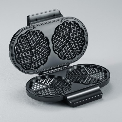 SEVERIN WAFLOWNICA PODWÓJNA, KSZTAŁ GOFRÓW SERCA, POWŁOKA ANTYADHEZYJNA, STAL, MOC 1200W WA2106