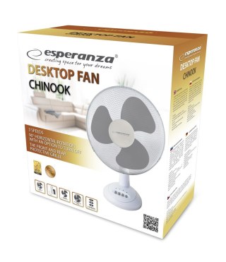 Wentylator biurkowy Esperanza Chinnok EHF003WE (kolor biały, kolor szary)