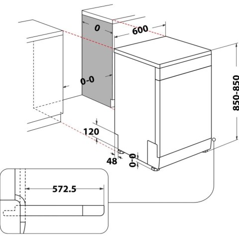 Zmywarka WHIRLPOOL WFC 3C26 PF X
