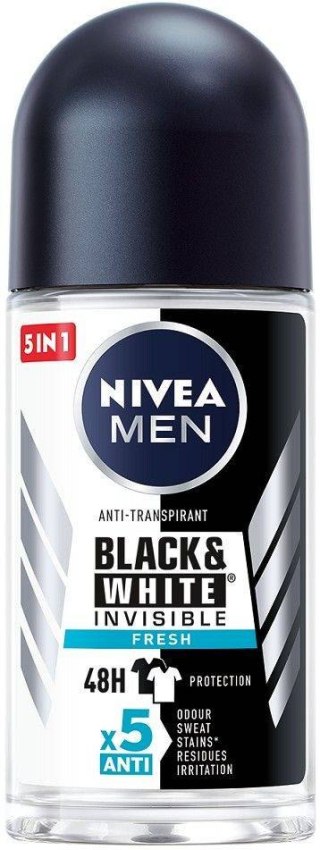 Nivea Men Black&White Invisible Fresh Antyperspirant Roll-on 50 ml