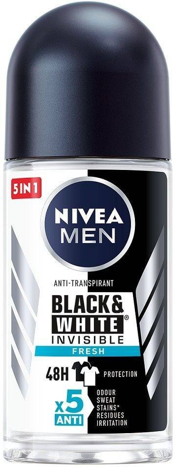 Nivea Men Black&White Invisible Fresh Antyperspirant Roll-on 50 ml