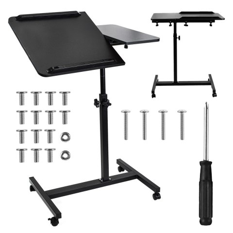 MACLEAN MOBILNE BIURKO/STAND NA LAPTOP, CZARNE, REGULACJA WYSOKOŚC 59-89CM, MAX. 30KG MC-121 B