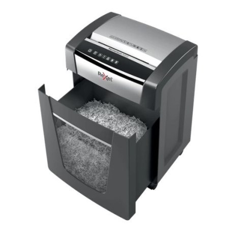 Rexel Niszczarka Momentum M515, P-5, 30L, 15 kartek, tnie na ścinki 2 x 15 mm, czarna