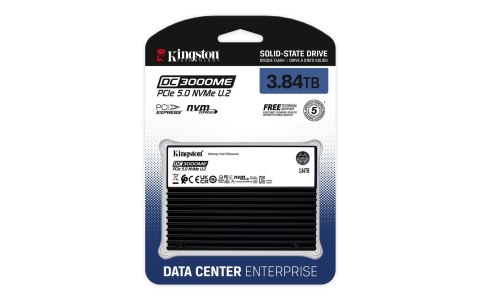 Dysk SSD Kingston DC3000ME 3.84TB U.2 (15mm) NVMe PCIe 5.0 SEDC3000ME/3T8 (DWPD 1) TCG