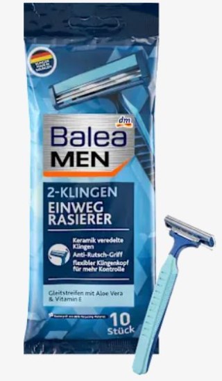 Balea Men Jednorazowe Maszynki 2-ostrzowe 10 szt.