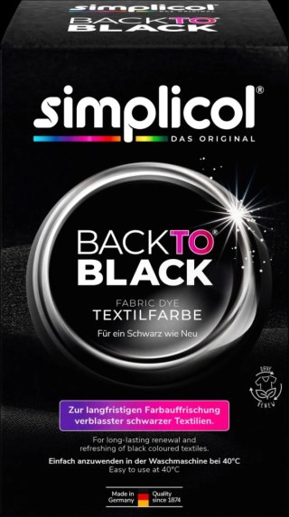 Simplicol Back to Black Barwnik do Tkanin do Odnawiania Koloru 400 g