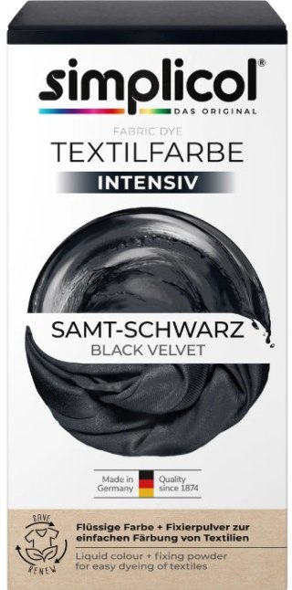 Simplicol Intensiv Aksamitna Czerń Samt-Schwarz Barwnik do Tkanin