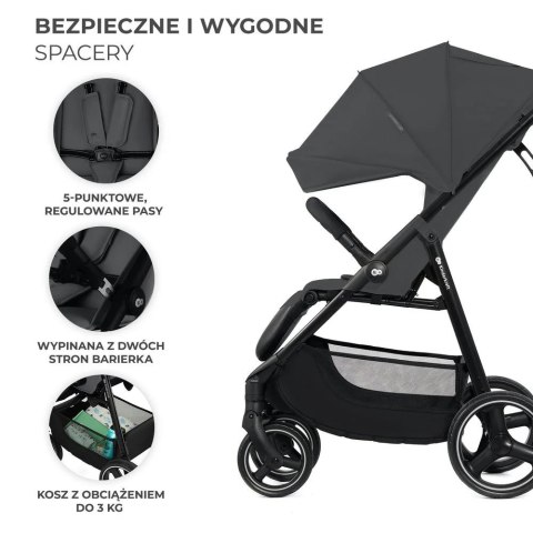 Kinderkraft wózek spacerowyTRIG 3 GRANITE GREY
