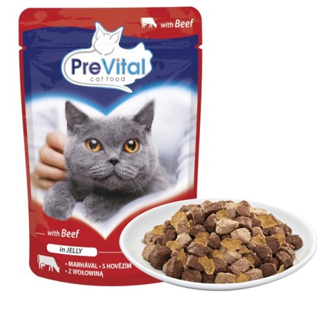 PREVITAL wołowina w galaretce dla kotów 100g