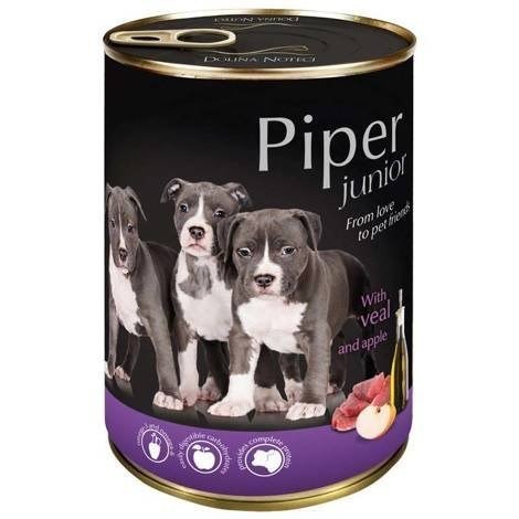 DOLINA NOTECI PIPER junior cielęcina z jabłkiem karma dla psa 400g