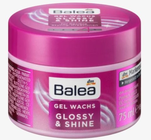 Balea Glossy & Shine Woskowy Żel do Włosów 75 ml