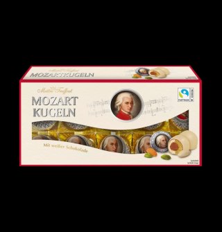 MaitreTruffout Mozartkugeln White Pralinki z Nadzieniem Marcepanowo-Orzechowym w Białej Czekoladzie 200 g