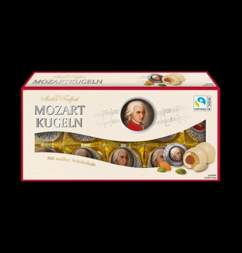 MaitreTruffout Mozartkugeln White Pralinki z Nadzieniem Marcepanowo-Orzechowym w Białej Czekoladzie 200 g