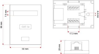 ALANTEC Gniazdo natynkowe STP kat.5e 1xRJ45 GN005 (kolor biały)
