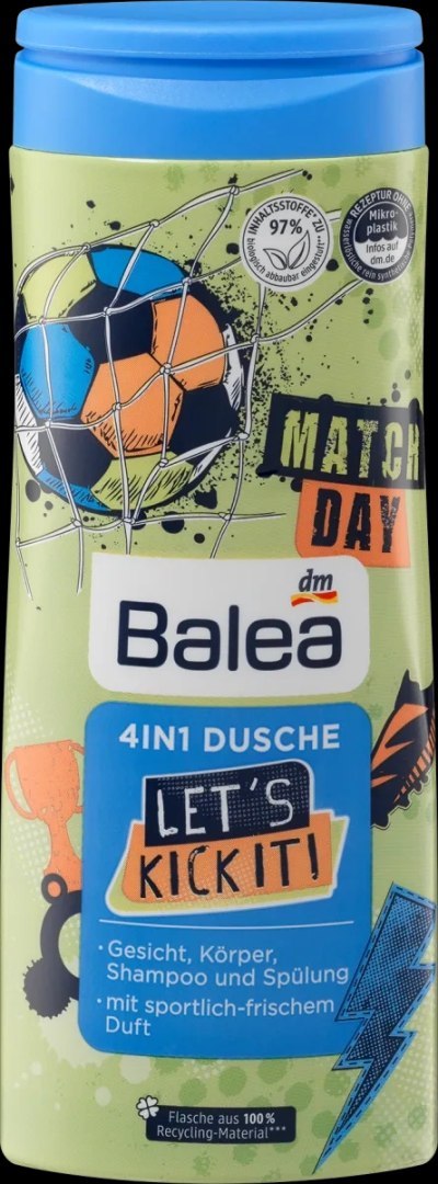 Balea Let's kick it! 4w1 Żel pod Prysznic dla Dzieci 300 ml